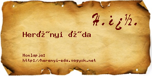 Herényi Éda névjegykártya